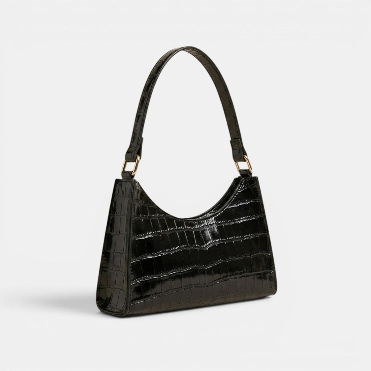 Croc-Effect Shoulder Bag-Bags-Yiyae-Yiyae