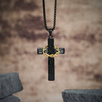 Crown of Thorns Cross Necklace-Necklaces-Yiyae-Yiyae