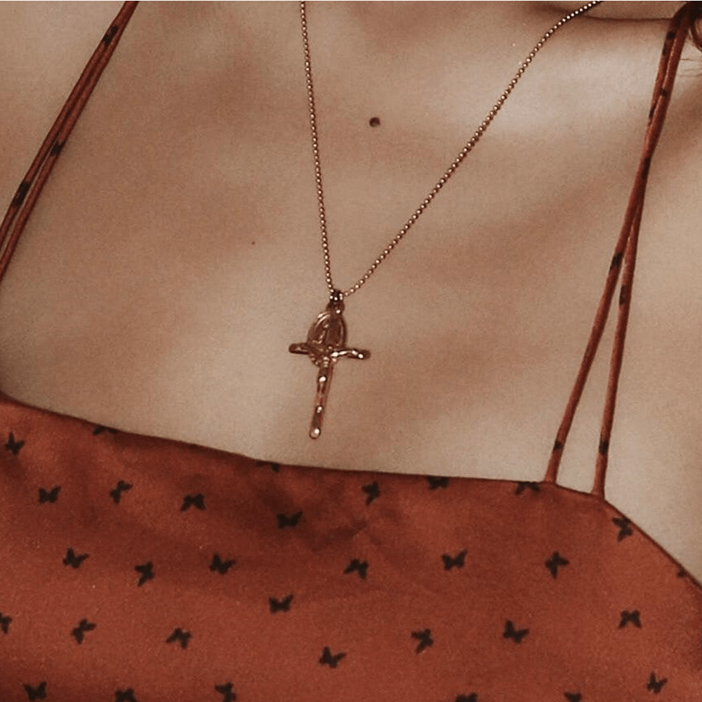 Crucifix & Medal Necklace-Necklaces-Yiyae-Yiyae