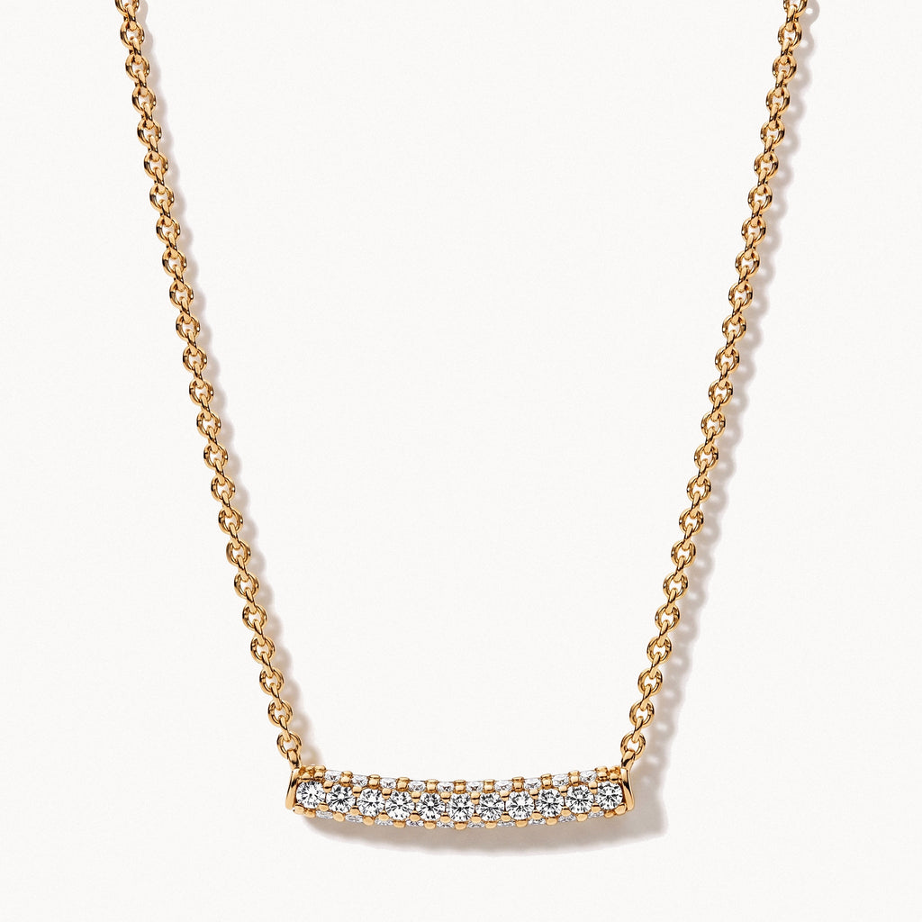 Crystal Bar Pendant Necklace-Necklaces-Yiyae-Gold-Yiyae