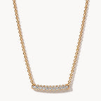 Crystal Bar Pendant Necklace-Necklaces-Yiyae-Gold-Yiyae