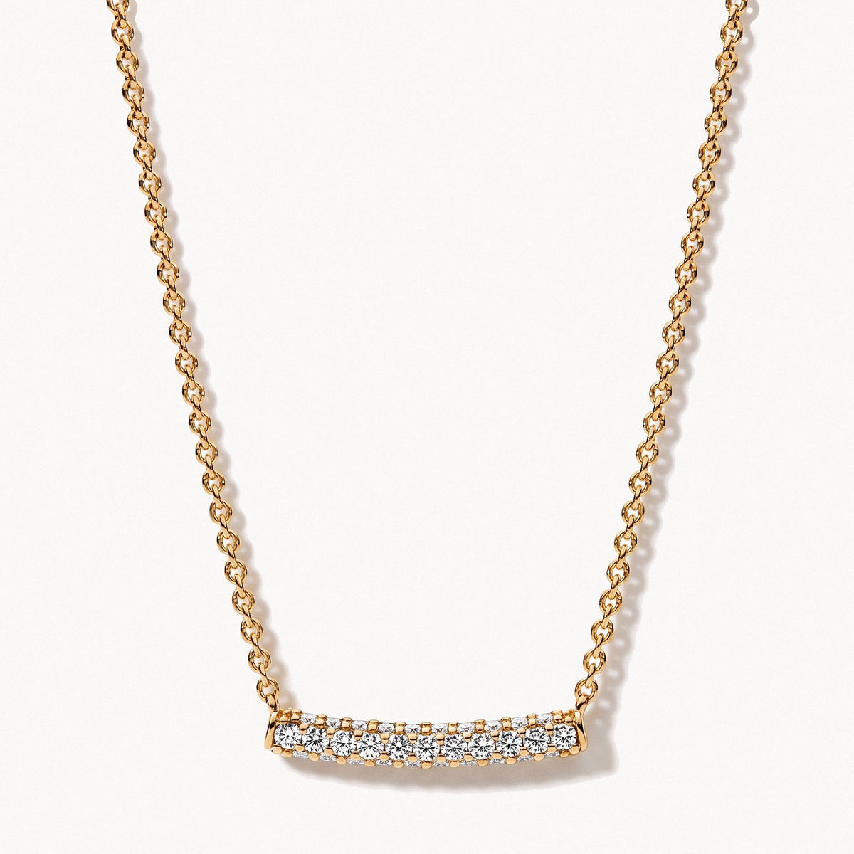 Crystal Bar Pendant Necklace-Necklaces-Yiyae-Gold-Yiyae