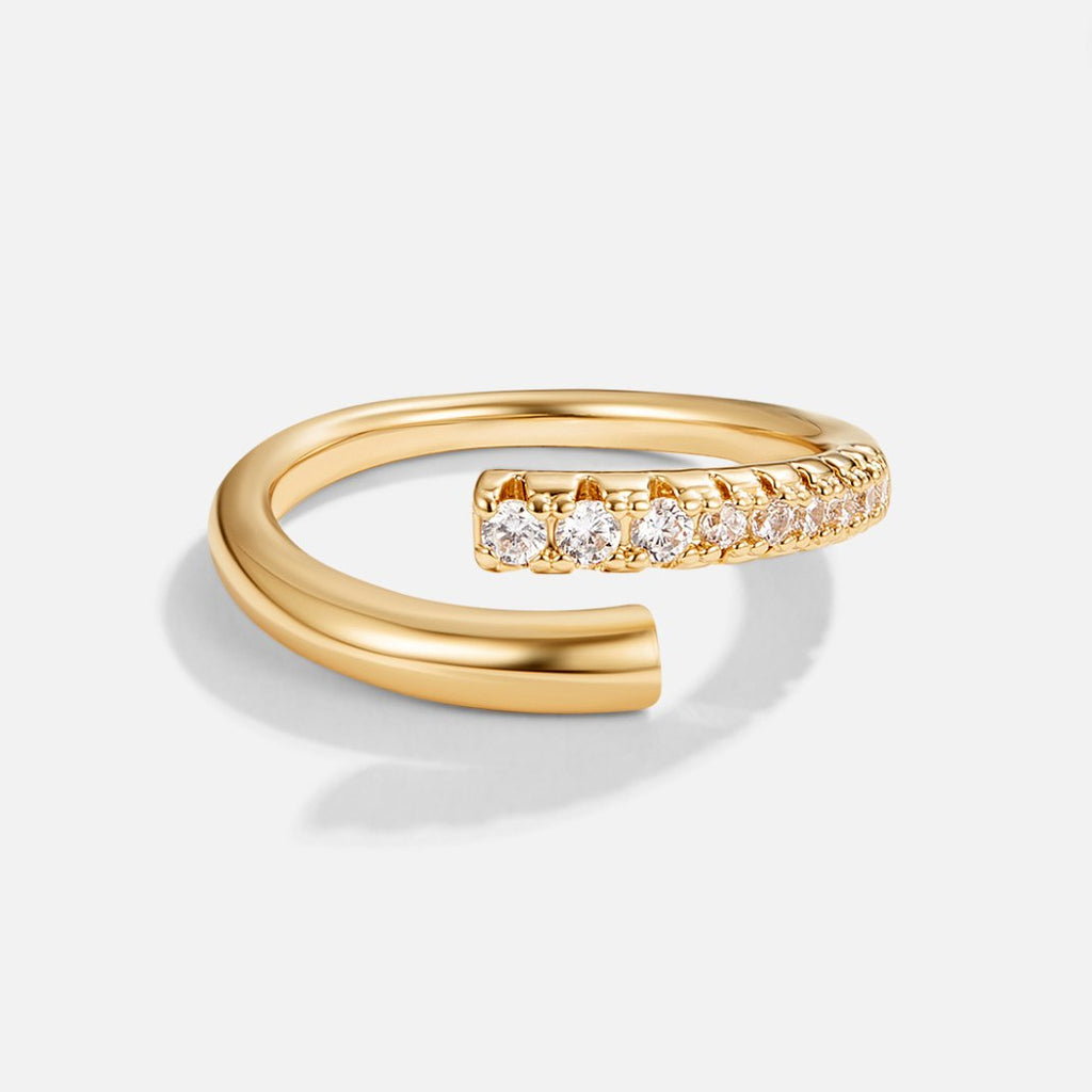 Crystal Bar Wrap Ring-Rings-Yiyae-Yiyae