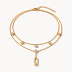 Crystal Charm Anklet-Anklets-Yiyae-Gold-Yiyae