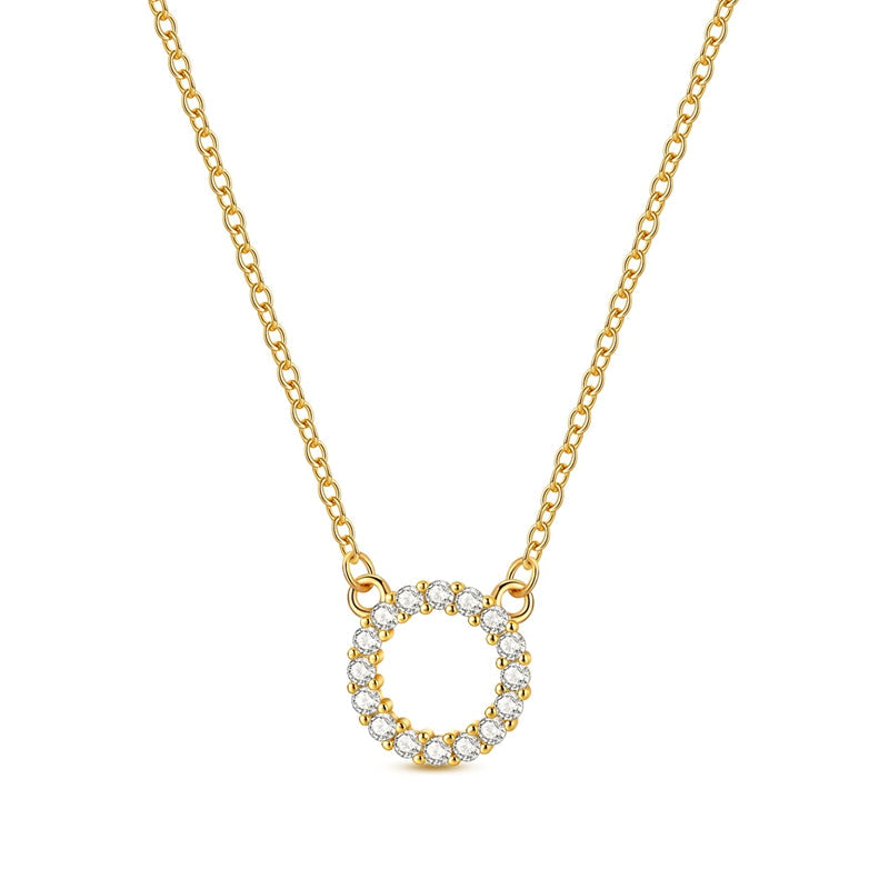 Crystal Circle Necklace-Necklaces-Yiyae-Yiyae