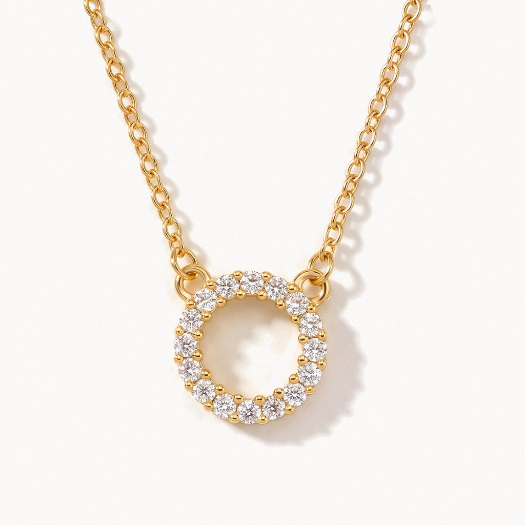 Crystal Circle Necklace-Necklaces-Yiyae-Gold-Yiyae