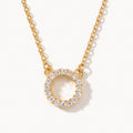Crystal Circle Necklace-Necklaces-Yiyae-Gold-Yiyae