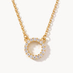 Crystal Circle Necklace-Necklaces-Yiyae-Gold-Yiyae