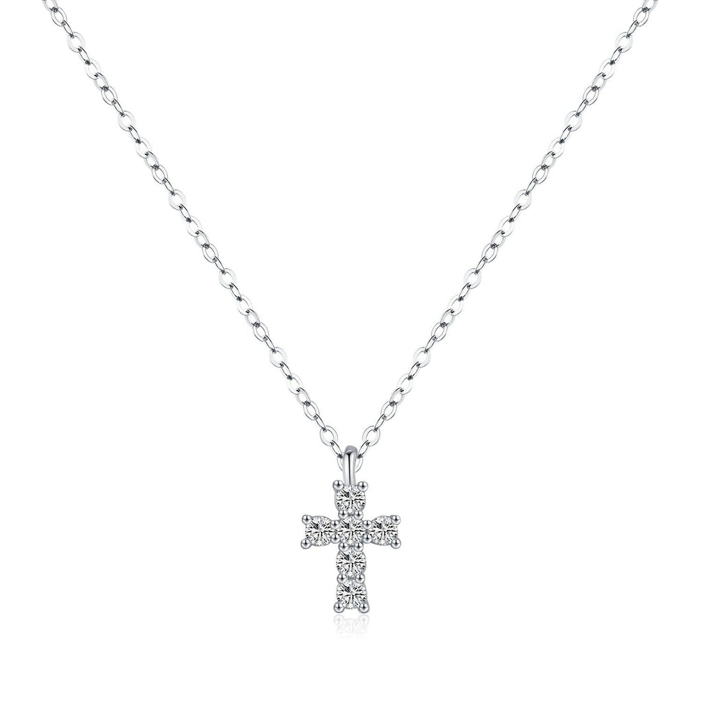 Crystal Cross Necklace-Necklaces-Yiyae-Yiyae