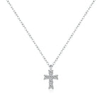 Crystal Cross Necklace-Necklaces-Yiyae-Yiyae