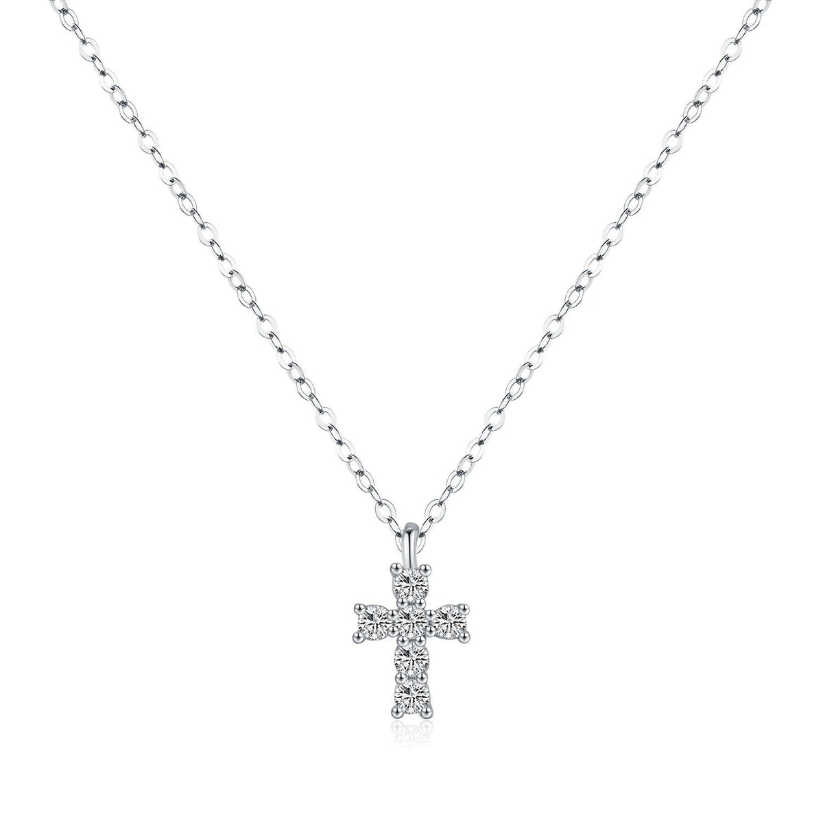 Crystal Cross Necklace-Necklaces-Yiyae-Yiyae