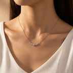 Crystal Flower Necklace-Necklaces-Yiyae-Yiyae