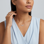 Crystal Flower Necklace-Necklaces-Yiyae-Yiyae