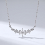 Crystal Flower Necklace-Necklaces-Yiyae-Yiyae