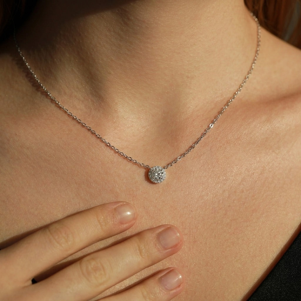Crystal Halo Necklace-Necklaces-Yiyae-Yiyae