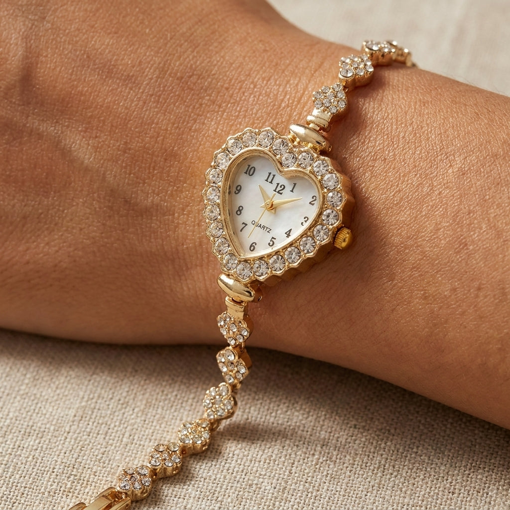 Crystal Heart Watch-Watches-Yiyae-Yiyae