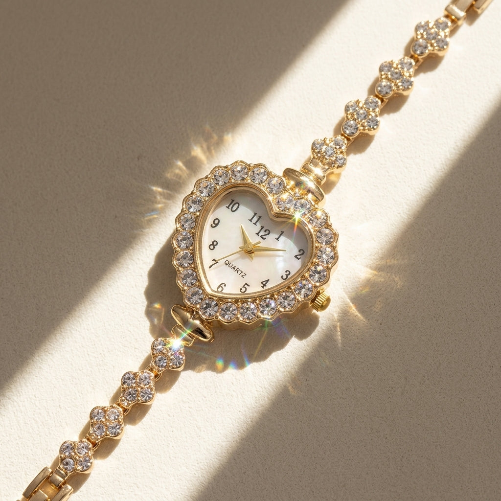 Crystal Heart Watch-Watches-Yiyae-Yiyae