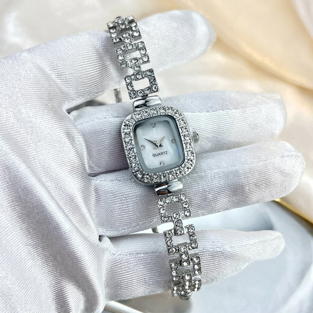 Crystal Square Watch-Watches-Yiyae-Yiyae