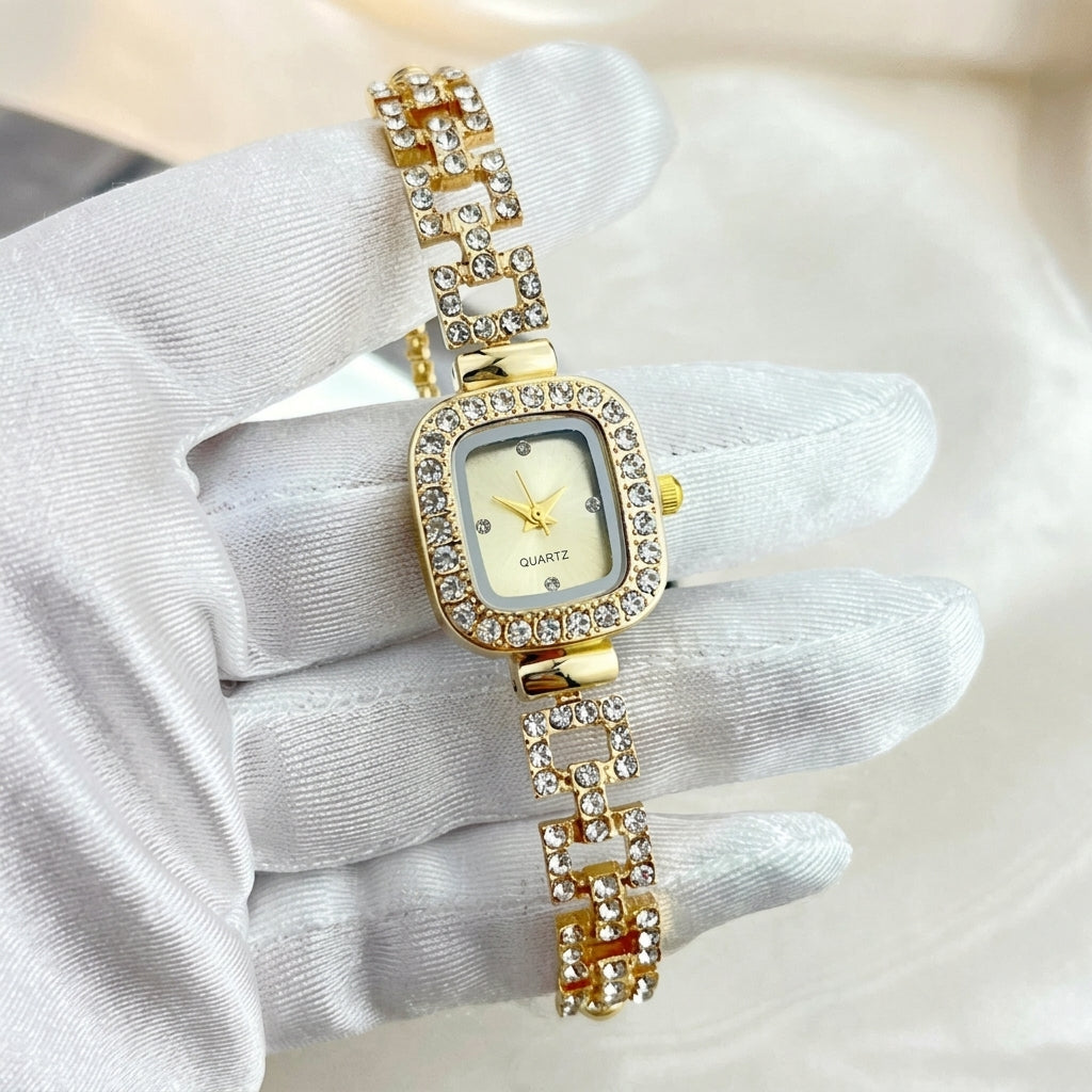 Crystal Square Watch-Watches-Yiyae-Yiyae