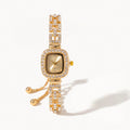 Crystal Square Watch-Watches-Yiyae-Gold-Yiyae