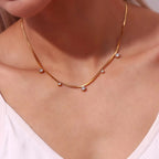 Crystal Station Herringbone Choker-Necklaces-Yiyae-Yiyae