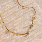 Crystal Station Herringbone Choker-Necklaces-Yiyae-Yiyae