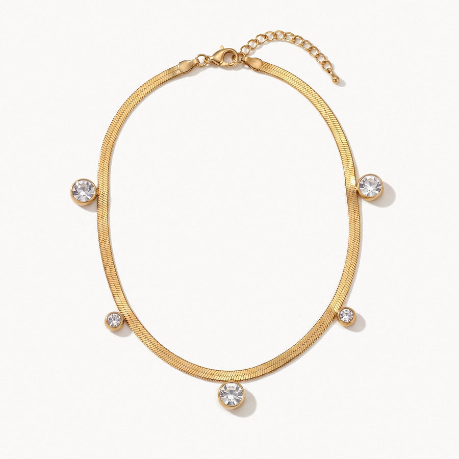 Crystal Station Herringbone Choker