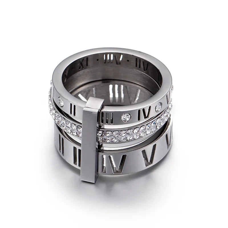 Crystal Three-Ring Set-Rings-Yiyae-Silver-5-Yiyae
