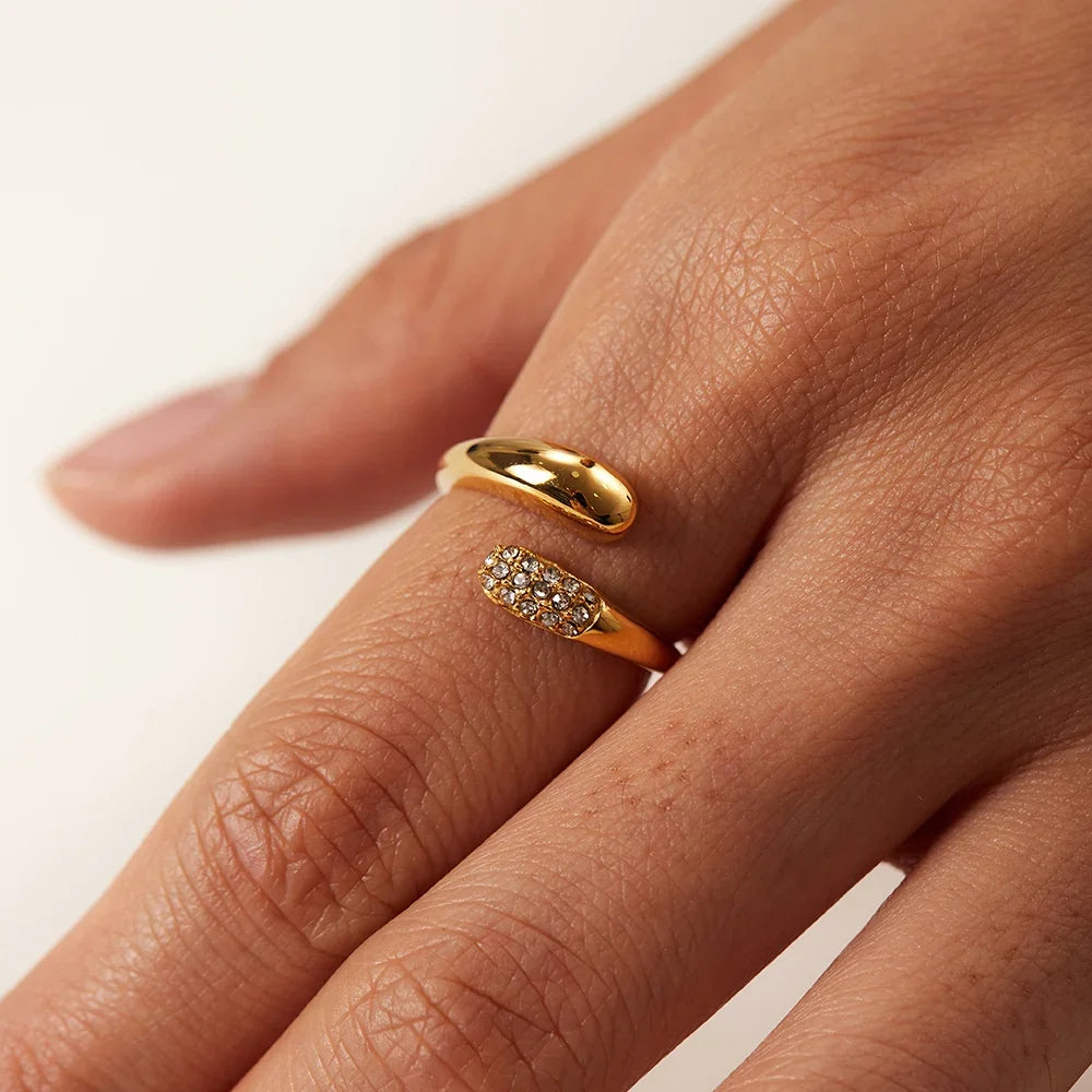 Crystal Tip Wrap Ring-Rings-Yiyae-Yiyae