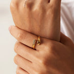 Crystal Tip Wrap Ring-Rings-Yiyae-Yiyae