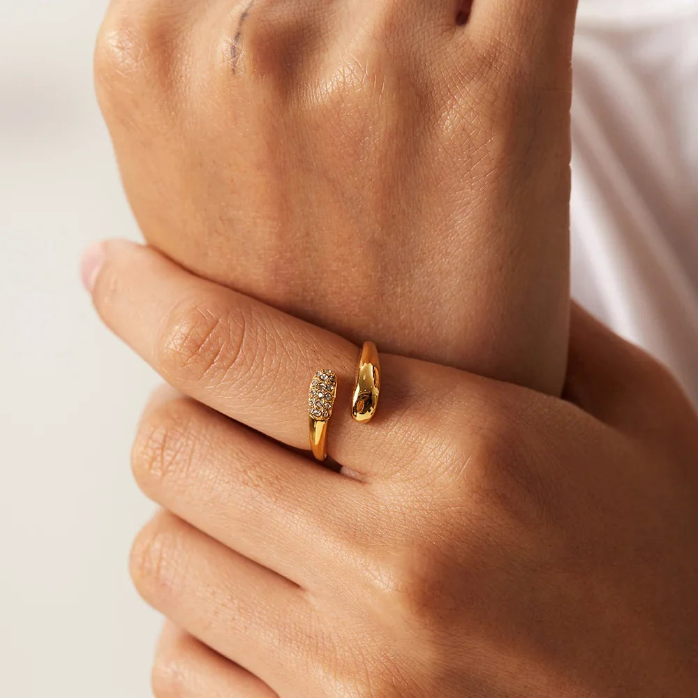 Crystal Tip Wrap Ring-Rings-Yiyae-Yiyae