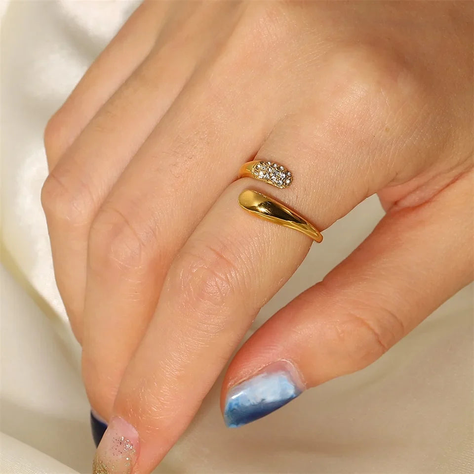 Crystal Tip Wrap Ring-Rings-Yiyae-Yiyae