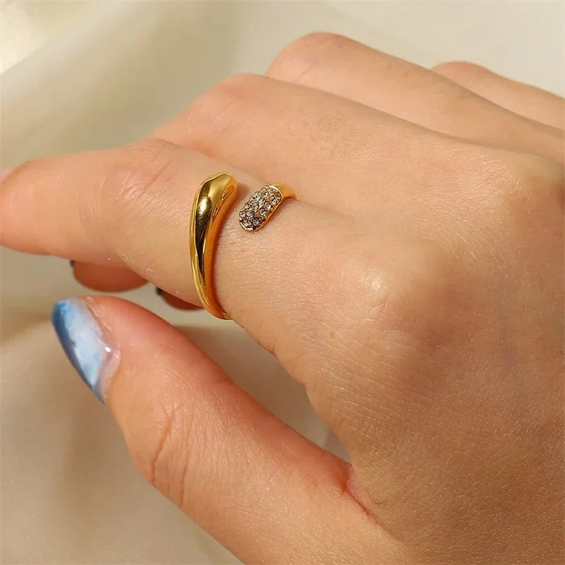Crystal Tip Wrap Ring-Rings-Yiyae-Yiyae