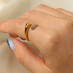 Crystal Tip Wrap Ring-Rings-Yiyae-Yiyae
