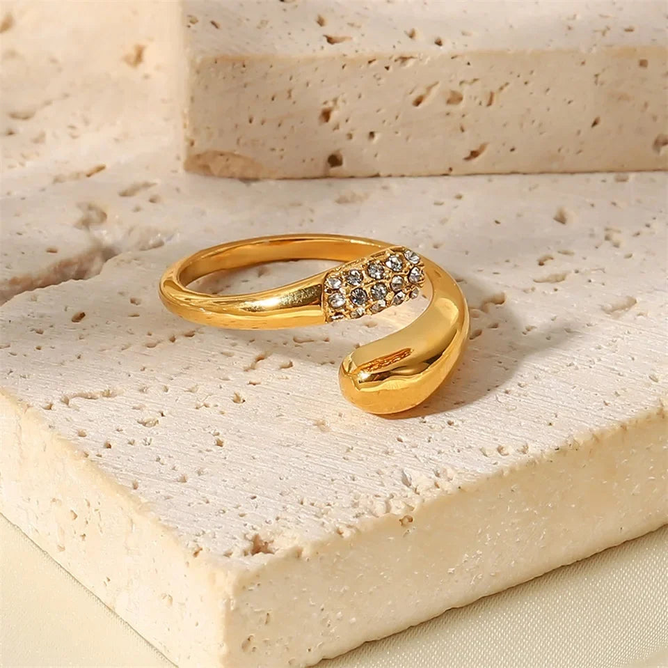 Crystal Tip Wrap Ring-Rings-Yiyae-Yiyae