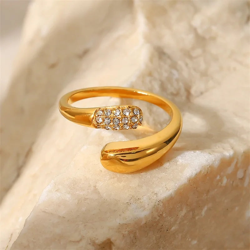 Crystal Tip Wrap Ring-Rings-Yiyae-Yiyae