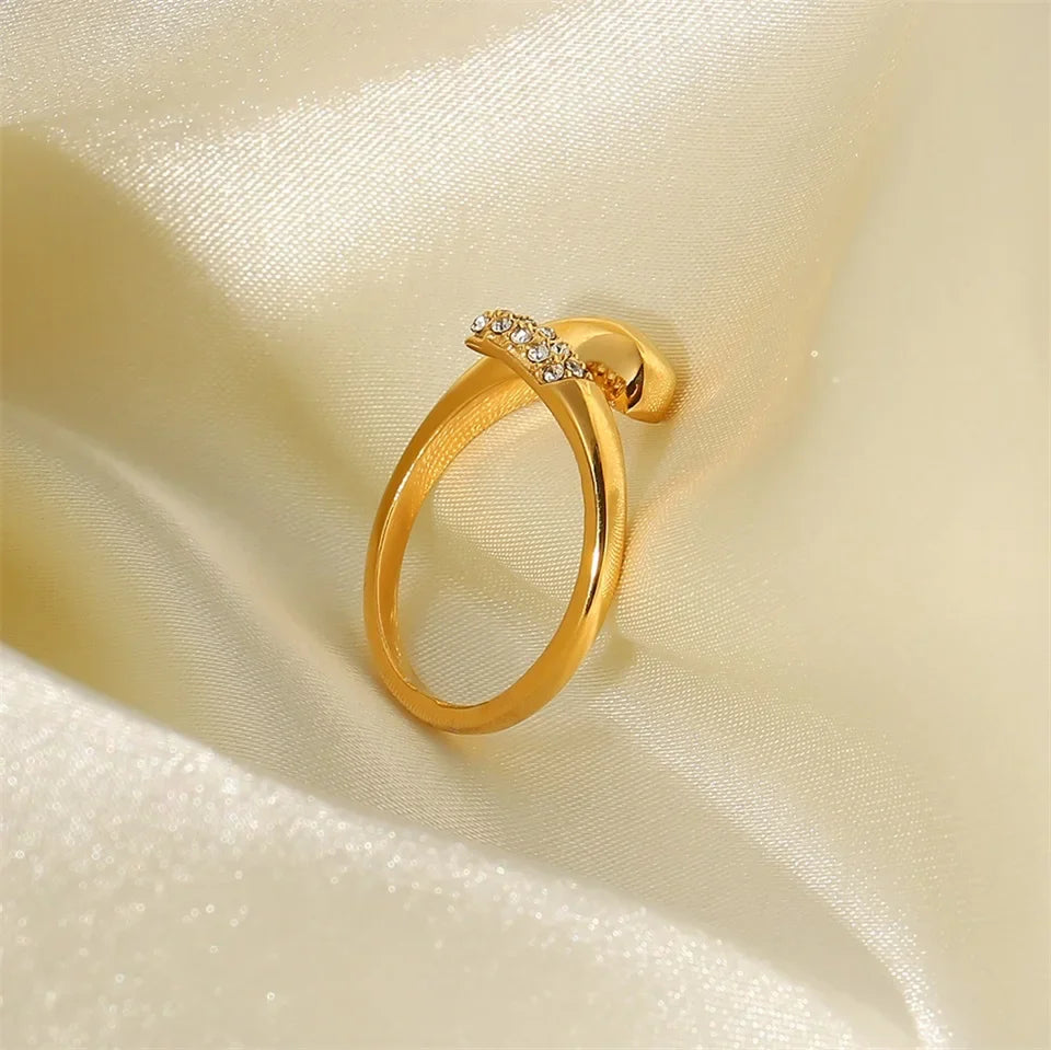 Crystal Tip Wrap Ring-Rings-Yiyae-Yiyae