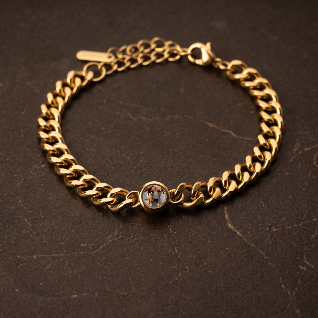 Cuban Chain Photo Bracelet-Bracelets-Yiyae-Yiyae