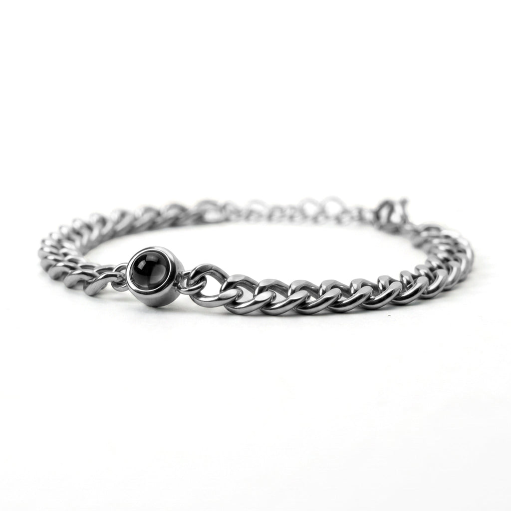 Cuban Chain Photo Bracelet-Bracelets-Yiyae-Silver-Yiyae