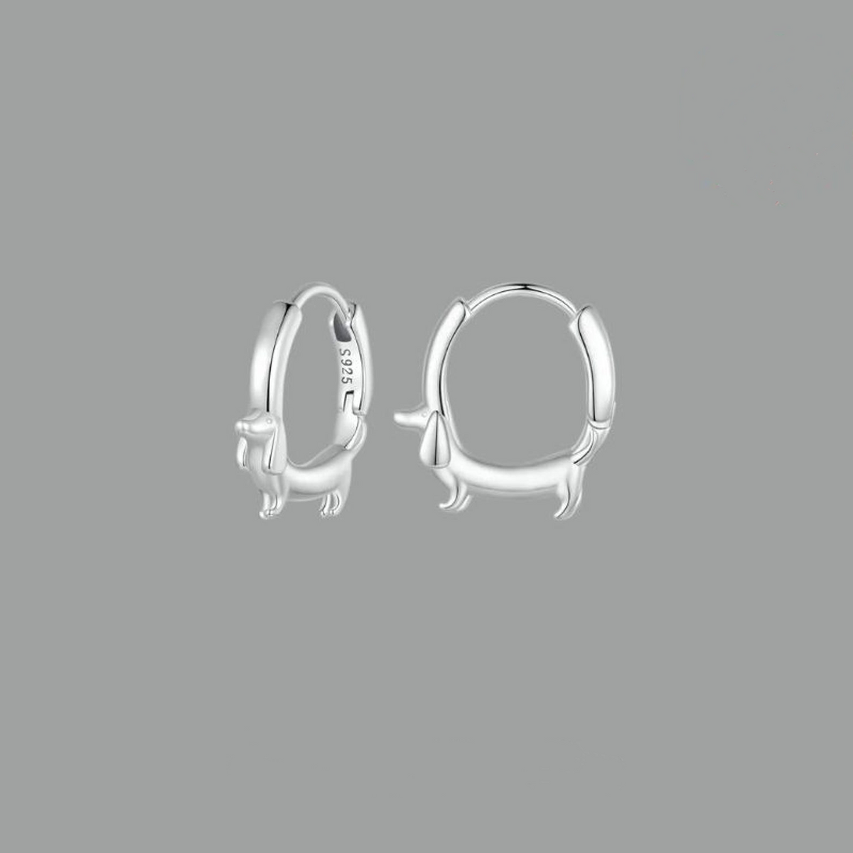 Dachshund Hoop Earrings-Earrings-Yiyae-Yiyae