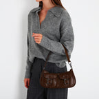 Double Buckle Shoulder Bag-Bags-Yiyae-Yiyae