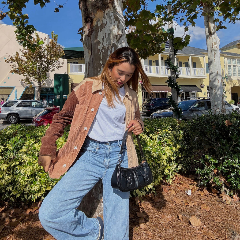 Double Buckle Shoulder Bag-Bags-Yiyae-Yiyae
