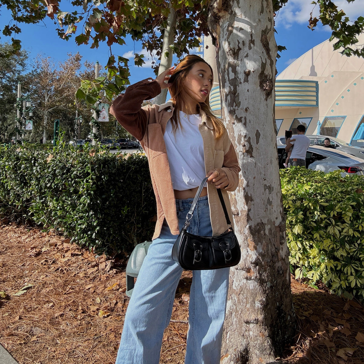 Double Buckle Shoulder Bag-Bags-Yiyae-Yiyae