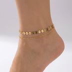 Double Chain Bead Anklet-Anklets-Yiyae-Yiyae
