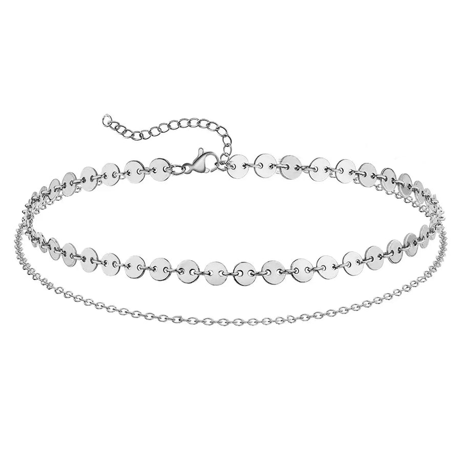 Double Chain Bead Anklet