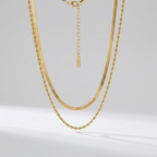 Double Chain Necklace-Necklaces-Yiyae-Yiyae