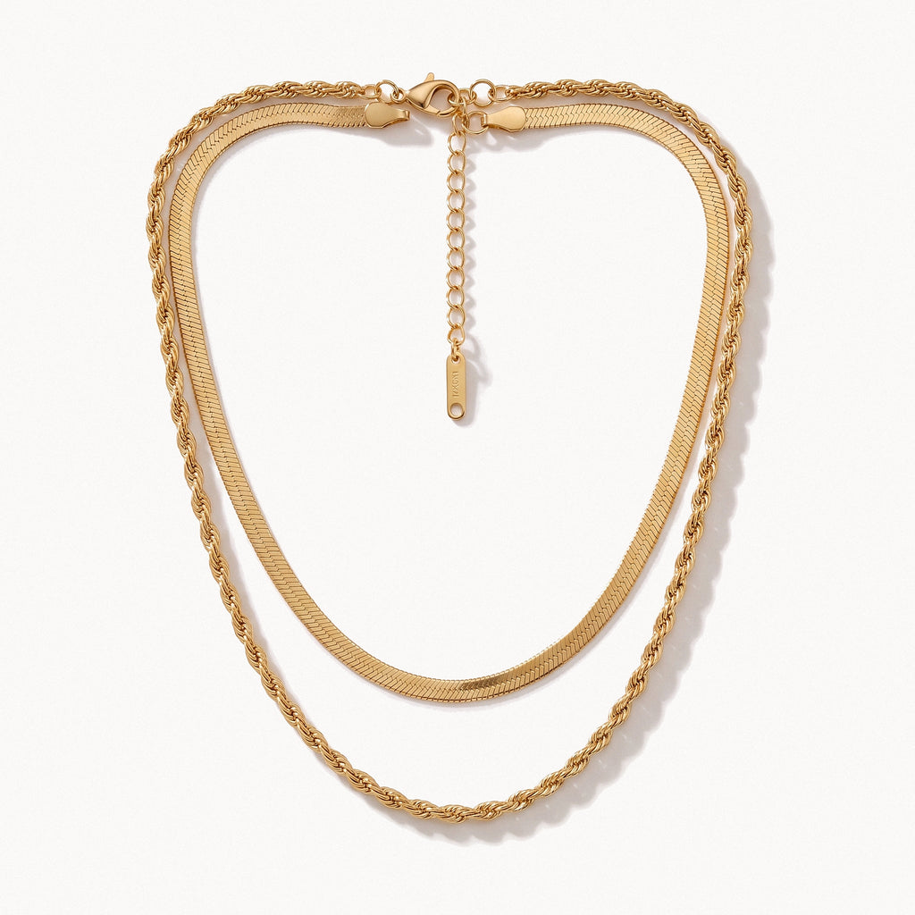 Double Chain Necklace-Necklaces-Yiyae-Gold-Yiyae