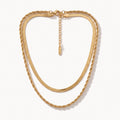 Double Chain Necklace-Necklaces-Yiyae-Gold-Yiyae