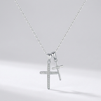 Double Cross Necklace-Necklaces-Yiyae-Yiyae