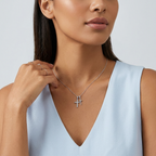 Double Cross Necklace-Necklaces-Yiyae-Yiyae